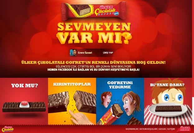 Ülker Çikolatalı Gofret kampanya ana görseli açıkhava uygulamasında otobüs durak, raket, metro, billboard gibi mecralar kullanılmıştır. 2.