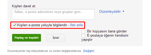 Bir Google Grubuyla Paylaşarak Çok Sayıda Ortak Çalışanı Hızlı Bir Şekilde Ekleyin Ortak çalışanlarınızın e posta adreslerini tek tek yazmak yerine bir Google Grubunun tamamını ekleyerek paylaşım