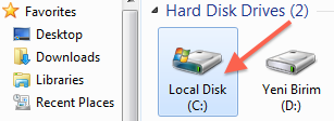 DynEd Güncelleme Windows Bilgisayar (Computer) / Yerel Disk (C:)