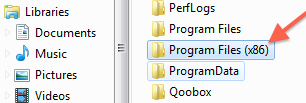 Listeden Program Dosyaları (x86) / (Program Files (x86)) klasörünü,