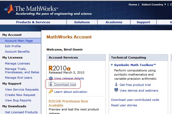 Bir network üzerinde MATLAB ın kurulmasına başlanmadan önce bir network lisansı açılması ve bunun için de kurulum yapılacak sunucunun HostID