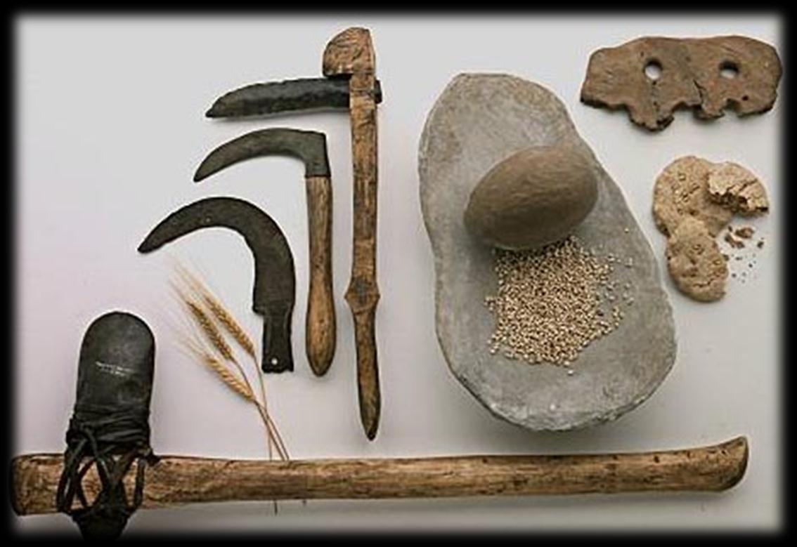 Neolitik ve Cilalı Taş Devri Metal gereçlerin geliştirilmesi; Mızrak, alet ve balta kullanılmaya