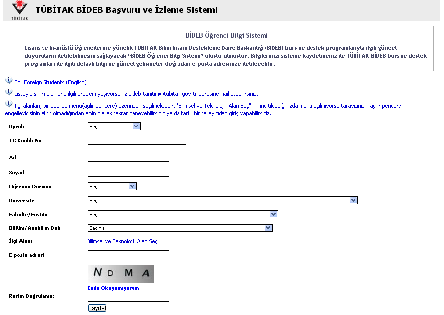 BĠDEB Öğrenci Bilgi Sistemine Kayıt Olun Güncel Duyurulara UlaĢmak