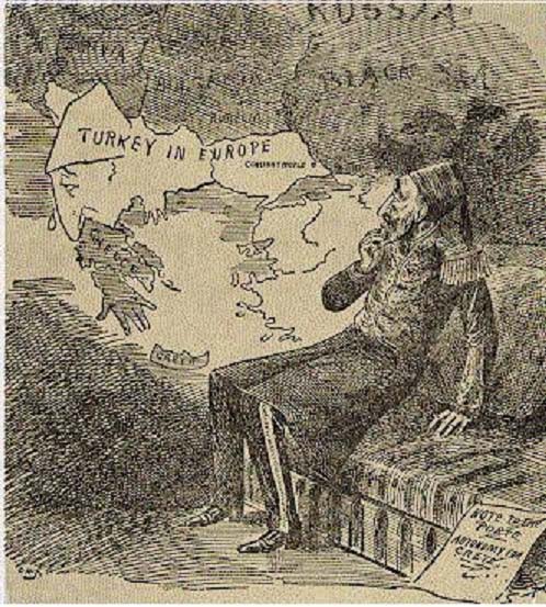 144 Ek 14-4. Diğer bir karikatürde de Osmanlı Devleti nde Reform adı altında bir çok yetkiye sahip olan Avrupalılar ve azınlıklar oyunlarına devam ediyor.