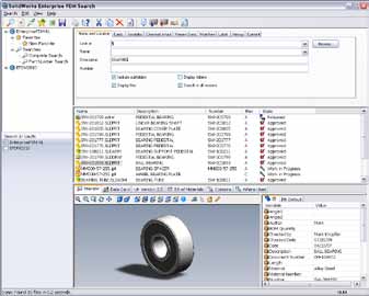 SolidWorks Enterprise PDM gibi bütünleşik bir PDM sistemi ile, güçlü arama becerilerinizi kullanarak gerekli dosyaları hızla bulabilir ve tasarımın yeniden kullanımının avantajından