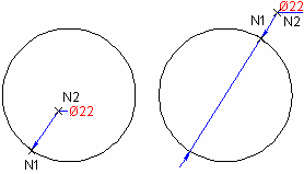 3.5. Çap Ölçülendirme (Dimdiameter) Resim üzerindeki yuvarlanmış köşe, çember ve yay gibi nesnelerin çaplarının ölçülendirilmesi için kullanılır.