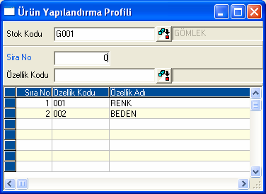 Öndeğer: Yapılandırma kodu için öndeğer ataması yapmak için kullanılan sahadır. Bu saha bilgi amaçlı olup boş geçilebilir.