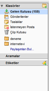 Şekil 2 de Kullanıcı adı ve şifre girdikten ve Oturum Aç butonuna tıkladıktan sonra kullanıcıyı karşılayan ekran görülmektedir. İlk açılan sayfada gelen kutusunda bulunan postalar görünmektedir.