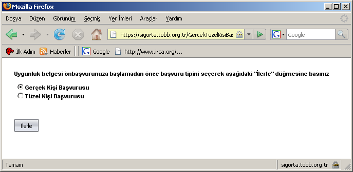 tıklandığında acente gerçek kişi ön başvurusunu yapabilmek için gerekli olan ve Şekil 3.3 de gösterilen acente gerçek kişi ön başvuru ekranına ulaşır. Şekil 3.3. Ön Başvuru Ekranı 4.