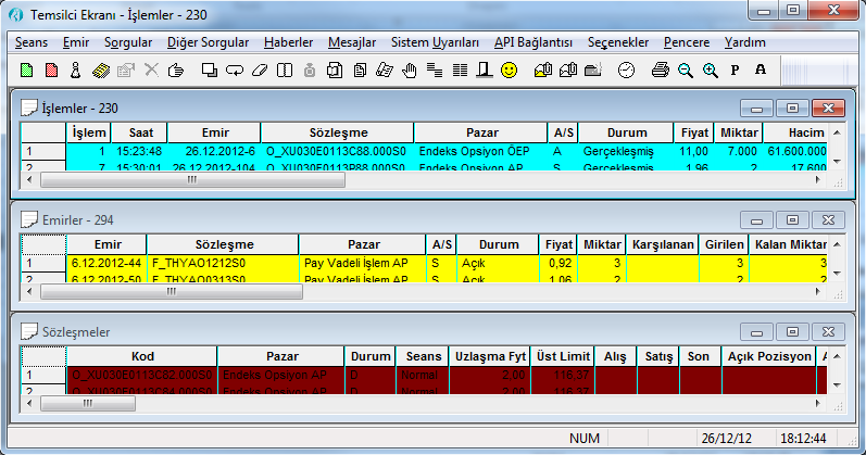 3.10.2 Yatay Düzenle Menü çubuğu üzerindeki Pencere / Yatay Düzenle seçeneği kullanılarak ekran üzerindeki