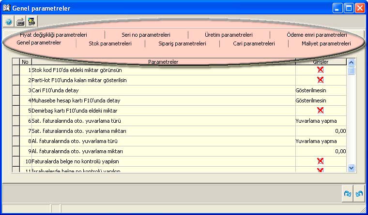 2.3 Kolay erişilebilir Akış parametreleri Akış parametreleri ekranı yeniden düzenlenerek kullanıcılarımızın istedikleri parametrelere daha seri ulaşabilmeleri sağlanmıştır.