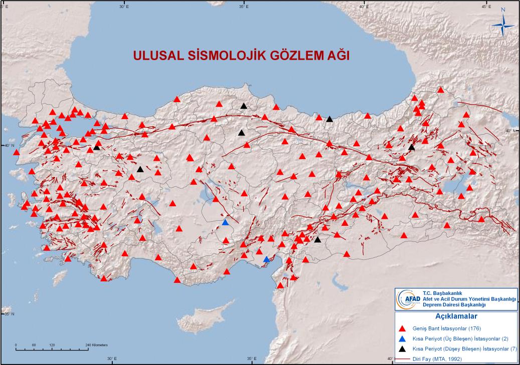 15 Görevler Ulusal Sismolojik Gözlem Ağı İstasyonlarının Türkiye Genelinde Dağılımı Ülkemizdeki deprem etkinliğini 7/24 sürekli izlemek ve meydana gelen depremlerin oluş nedenlerini incelemek, Ulusal