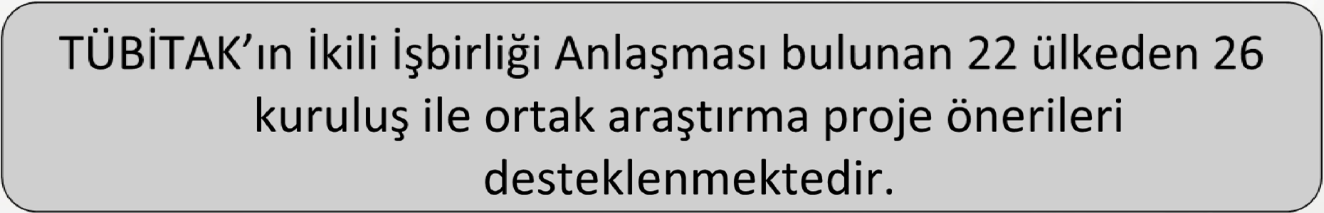 İkili İşbirliği Programı Projeler kapsamında sağlanan destekler: Seyahat Desteği veya Seyahat + Araştırma