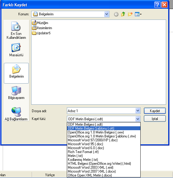 Belgelerle çalışmak Bölüm 1 LibreOffice'i Tanıtmak konusu yeni belgeler oluşturma, var olan belgeleri açma ve belgeleri kaydetme bilgilerini kapsamaktadır.