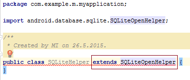 Android ile SQLLite Veri Tabanı Android de verileri SQLLite veritabanında tutmak için: Adım-1) File-New Project buradan projeye bir isim verelim ( örneğin: AndroidSQLite), Next ile bir sonraki adımda