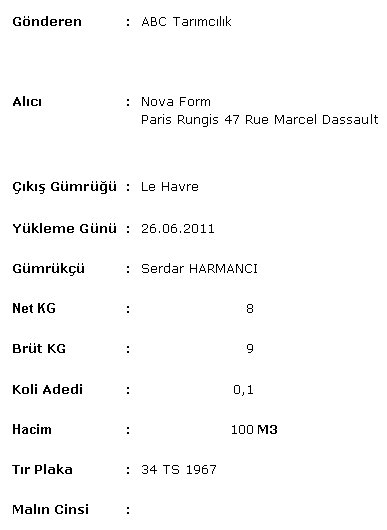 Konsimento Talimatı Yükün hangi durumda gemiye alındığını, yüklendiğini, hangi koşullar altında taşınacağını ve teslim edileceğini belirten kıymetli evraktır.