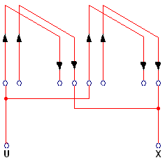 Stator içinde paralel bağlantı: Bobin gruplarının paralel bağlanmasındaki temel prensip bobin giriģ uçlarını bir noktada birleģtirmek, çıkıģ uçlarını bir noktada birleģtirmek ve kaç bobin olursa
