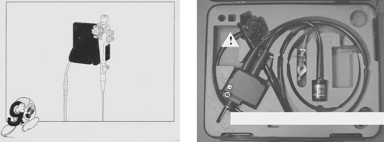 8. Saklama; İyi havalanan endoskoplar için özel yapılmış bir dolapta başlıklar, uç parçaları takılı olmadan dik