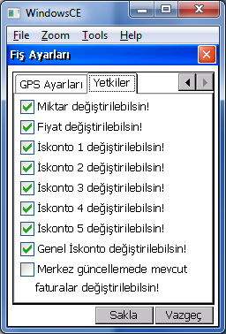 Miktar Değiştirebilsin! Fiyat Değiştirebilsin! İskonto 1 değiştirebilsin! İskonto 2 değiştirebilsin! İskonto 3 değiştirebilsin! İskonto 4 değiştirebilsin! İskonto 5 değiştirebilsin!