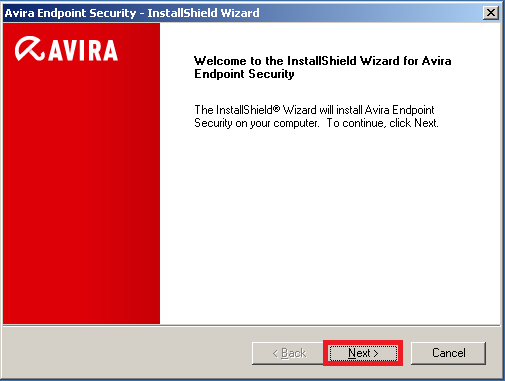 2.1 Avira Endpoint Security Kurulumu Kuruluma başlamak için lütfen CD içerisinde Files\install\EndPoint klasöründeki