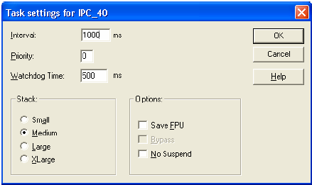 PCWorX "IPC" Đşlemcili Kontrol Sistemlerinin Simulasyonu için Örnek Proje Apply butonu ile ayarları kaydediniz. Ayarları değiştiriniz örneğin 1000 ms yazınız.