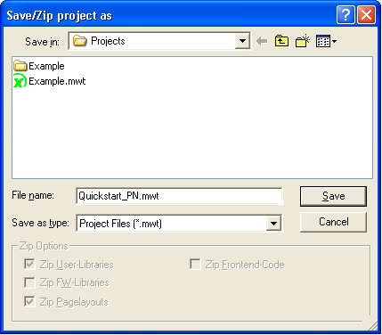 Proje Oluşturma Sırası File Save Project As/Zip Project As komutunu seçiniz.