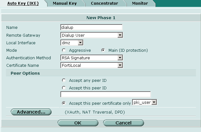 User PKI menüsü altından PKI User tanımlamalısınız. Daha sonra bu kullanıcıyı bir User Group tanımı altında tanımlamalısınız.