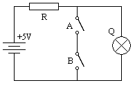 Anahtarlar LED A B Q Açık Açık Sönük Açık Kapalı Yanık Kapalı Açık Yanık Kapalı Kapalı Yanık ġekil 2.15: VEYA kapısının elektriksel eģ değer devresi 2.2.3.