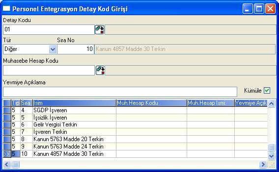 Bordro Zarfı ve Đcmal Zarfı, Text Basım Formatı A4 seçilerek alındığında terkin tutarı, Gelir Vergisi Terkin alanında raporlanabilecektir. 2.