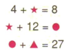 44)Yandaki işlemlerde üçgen yerine aşağıdaki rakamlardan hangisi yazılmalıdır? A) 4 B) 8 C) 11 D)16 45) 1916 + A31B = 8233 işleminde A ve B yerine yazılacak sayıların toplamı kaçtır?