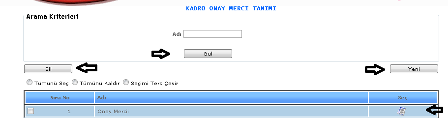 ŞEKİL 2 Seçimlerimizi yaptıktan sonra bul butonuna tıkladığımızda karşımıza gelen ekrandır.