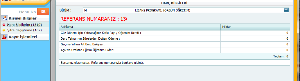 5. ADIM: BİLGİLERİN KONTROLÜ Yasal sorumlulukları ekranda okuyarak onay verildiğinde karşınıza Kişisel Bilgilerinizin yer aldığı ekran çıkacaktır.