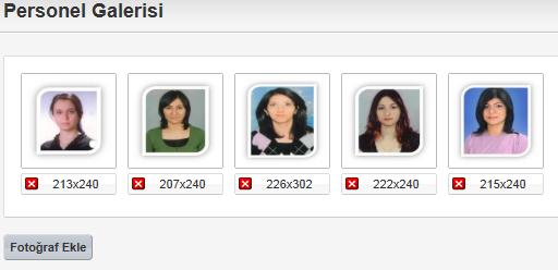 Personel resimleri vesikalık fotoğraf büyüklüğünde eklendi.