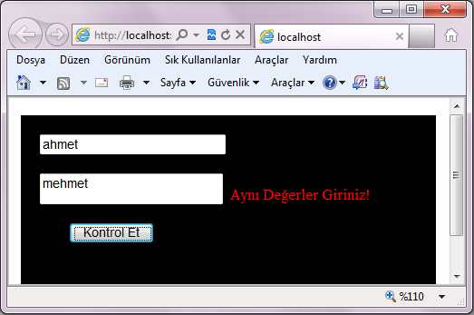 Kontrolleri kullanarak Web formlarımızda kullanıcı hatalarını büyük oranda engelleyerek doğru bilgilerin gönderilmesini sağlayabiliriz.
