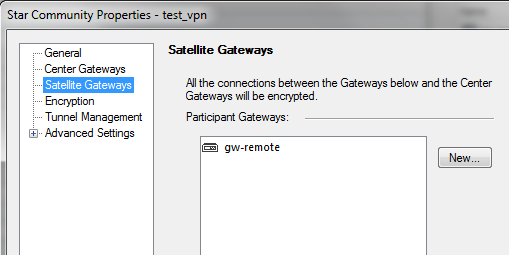 6. Center Gateways bölümünden VPN in kurulacağı Genel Merkez deki gateway eklenir.