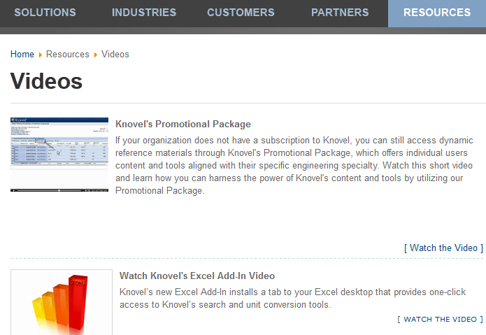 Knovel tanıtım paketleri Tanıtım videoları Endüstri şirketleri için özel tanıtım paketleri New