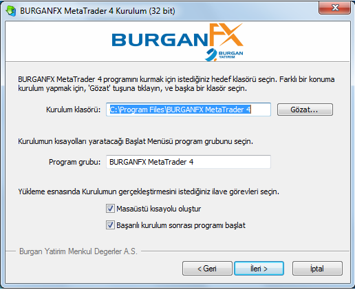 01 MetaTrader 4 MetaTrader 4 Kurulumu Aşağıdaki adımda lisans bilgilerini okuduktan ve lisans sözleşmesi koşullarını kabul ettiğinize dair işaretlemeyi