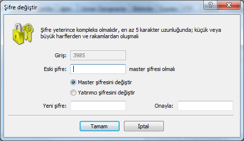 02 MetaTrader 4 Mevcut Hesaba Giriş (Demo / Real) Şifre Değ iştirme Hesabınıza ait şifrenizi, üst menu barında yer alan Araçlar sekmesinin altındaki Seçenekler ekranından değiştirebilirsiniz.