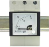 Analog Voltmetreler, DC ; Hareketli-Bobin Metreler Grup Adı Tip Ebat Montaj Skala VOLTMETRE, DC ( 1 kv 'a kadar ) MA16 48 x 48mm Panel tip değiştirilebilir MA17 72 x 72mm Panel tip değiştirilebilir