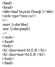 Sınıf Seçicileri (Class Selectors): Yazmış olduğunuz kodlarda kullandığınız <h1> gibi etiketlerin tümünün aynı özellikte olmasını istemediğiniz durumlar olabilir.