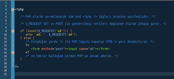 PHP Kod Örneği http://www.egeblog.