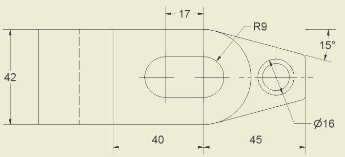 Ölçülendirme özelliklerinden bir diğeri de otomatik ölçülendirme. Baseline Dimension Set komutunu çalıştırın ve ön görünüşte aşağıda gösterilen kenarları (sağdan sola) seçin: 14.