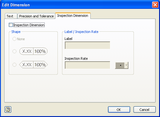 Autodesk Inventor 2008 Tanıtma ve Kullanma Kılavuzu SAYISAL GRAFİK 8. Diyalog kutusunu kapatın. 9. Edit Dimension diyalog kutusunun Inspection Dimension sekmesine geçin. 10.