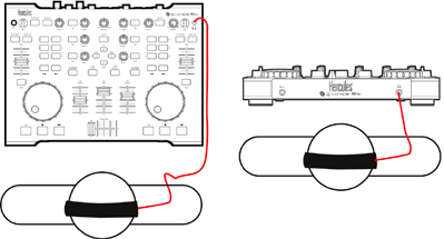 DJ Console Rmx Bağlantıları (1/2) USB Bağlantısı DJ Console Rmx bir PC veya Mac a USB portundan bağlanır.
