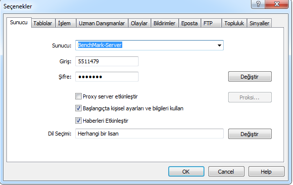 Demo hesabı kayıt penceresi otomatik olarak açılmaz ise, menünden Dosya> Hesap aç adımlarını takip edin veya resimde görüntülenmiş olduğu gibi Kılavuz bölümünden farenin sağ butonna tıklayarak