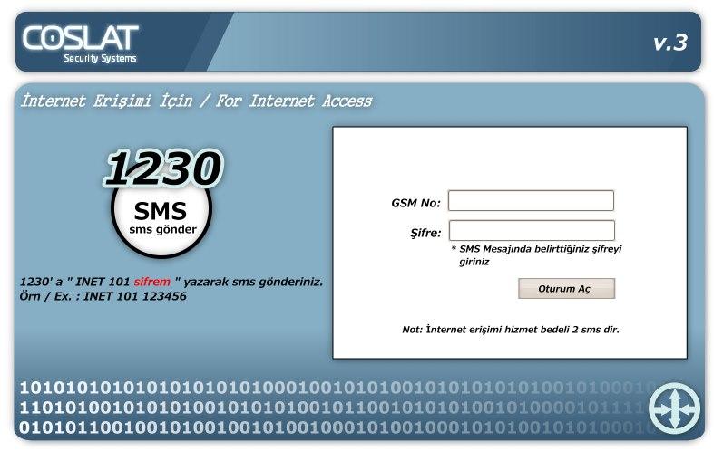 RADIUS Sunucu entegrasyonu, İnteraktif SMS ile SMS