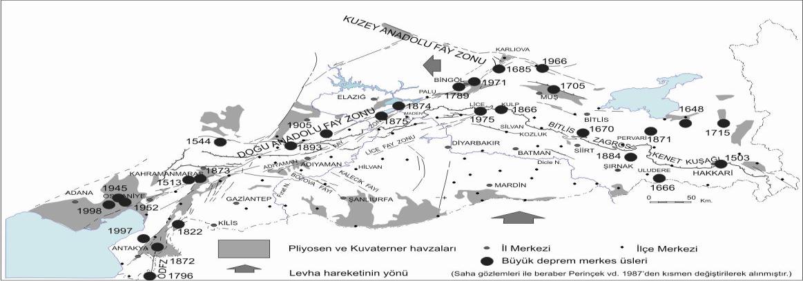 Gaziantep in İslahiye ve Nurdağı ilçeleri büyük bir kısmı, Kahramanmaraş ve Antakya tektonik hattının etki alanında olmasından dolayı 1. derece deprem bölgesidir.