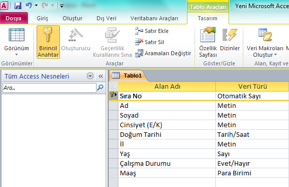 Arkadaşlar dersimizde tablolardaki satırların tekrarlanmasının önüne geçmek için Birincil Anahtar kullanılması gerektiğini söylemiştik.