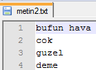 Dosyadaki verileri başka bir dosyaya kopyalayan program (C) #include <stdio.h> void main() FILE *d1, *d2; char chr; d1 = fopen("metin1.txt", "r"); d2 = fopen("metin2.
