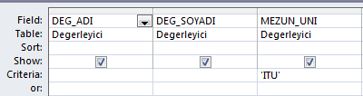 SORGULAR Sorgu, veritabanı sistemi içinde yer alan tablolardaki verilerin isteğe uygun olarak seçilerek, belirli bir düzen içerisinde sunulmasıdır.